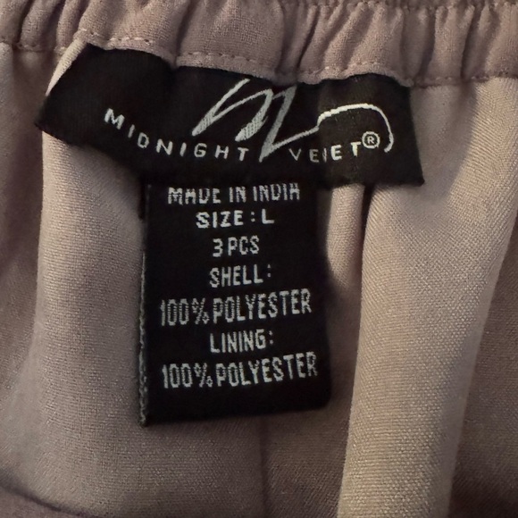 Mauve Embellished Dress & Jacket Set Women’s Size L Beaded Formal Wedding - Picture 5 of 6